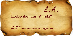 Liebenberger Arnó névjegykártya